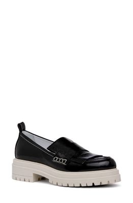 BEAUTIISOLES Frederica Loafer in Black Patent Leather