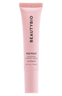 BeautyBio The Pout Sparkling Rosé Volumizing Lip Serum in None 