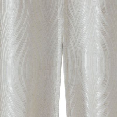 Beautyrest Cannes Ogee Jacquard Total Blackout Magnetic Closure Panel Pair in Ivory 42" x