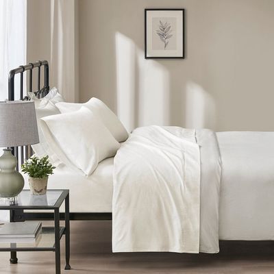 Beautyrest Oversized Flannel 4-Piece Sheet Set in Taupe Full