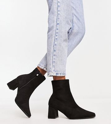Bebo Wide Fit Mollie heeled ankle boots in black
