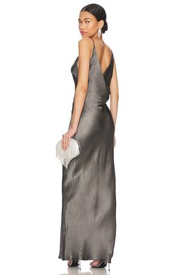 BEC&BRIDGE Celestial Cowl Neck Maxi Dress in Grey