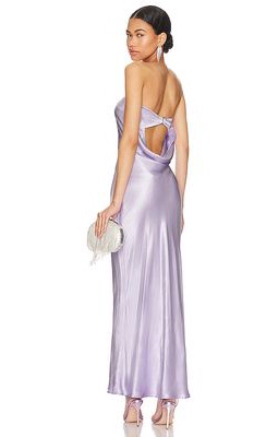 BEC&BRIDGE Moondance Strapless Midi Dress in Lavender