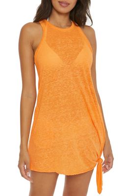 Becca Beach Date Cover-Up Dress in Orange Burst