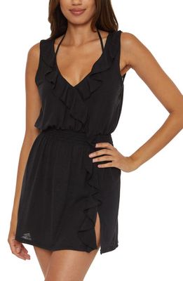Becca Breezy Basics Ruffle Cover-Up Dress in Black