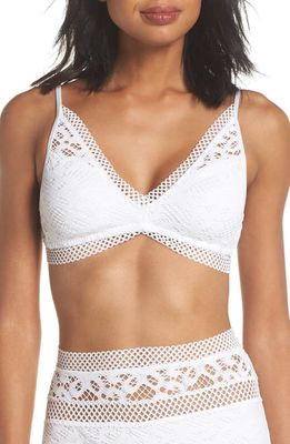 Becca Captured Bikini Top in White