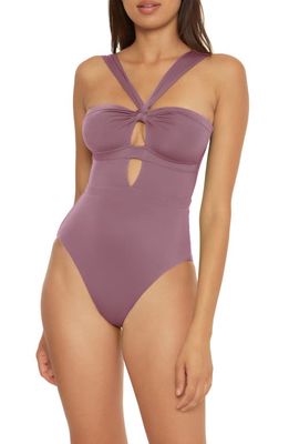 Becca Color Code Cutout One-Piece Swimsuit in Fig