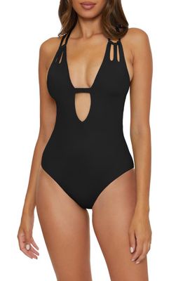 Becca Color Code Tear Drop One-Piece Swimsuit in Black