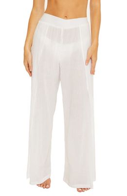 Becca Cotton Gauze Cover-Up Pants in White