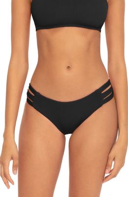 Becca Fine Line Cutout Hipster Bikini Bottoms in Black