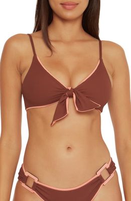 Becca Fine Line Two-Way Bikini Top in Coconut