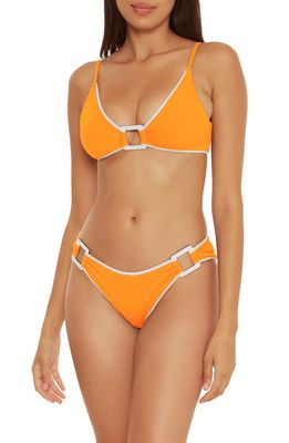 Becca Fine Line Two-Way Bikini Top in Orange Burst