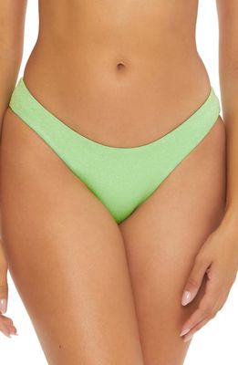 Becca Glimmer Adela Metallic Hipster Bikini Bottoms in Seafoam