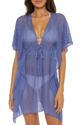 Becca Golden Lace Cover-Up Tunic in Cornflower