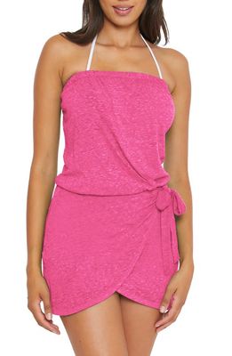 Becca Racerback Cover-Up Dress in Pink Flambe