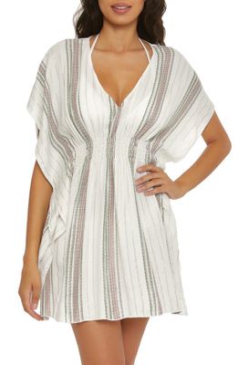Becca Radiance Woven Cover-Up Tunic in Agave/Paprika Multi