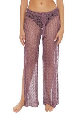 Becca Riviera Crochet Cover-Up Pants in Fig