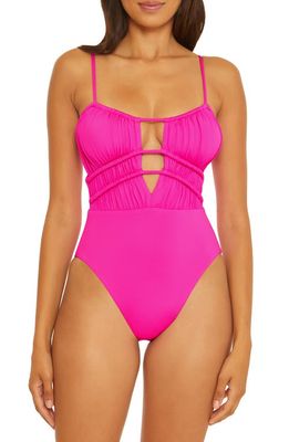 Becca Santorini One-Piece Swimsuit in Pink Flambe