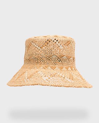 Becky Woven Straw Bucket Hat