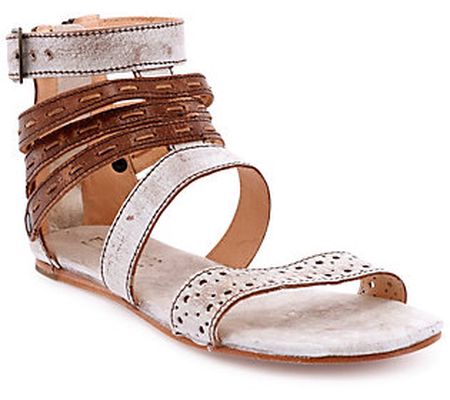 BED STU Strappy Leather Back-Zip Sandals - Arte mis