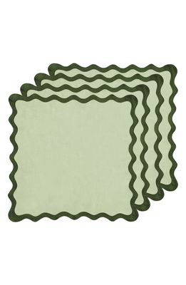 Bed Threads 4-Pack Linen Napkins in Sage /Olive