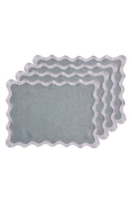 Bed Threads 4-Pack Linen Placemats in Mineral /Lilac