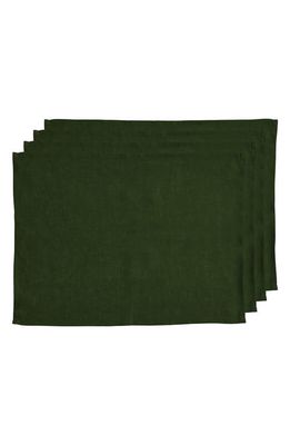 Bed Threads 4-Pack Linen Placemats in Olive