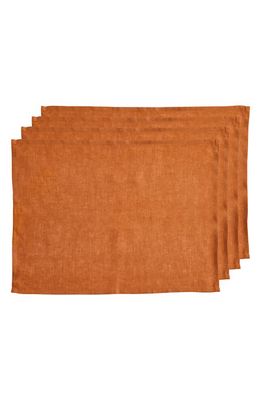 Bed Threads 4-Pack Linen Placemats in Rust