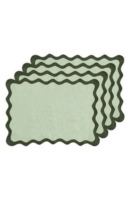 Bed Threads 4-Pack Linen Placemats in Sage /Olive