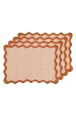 Bed Threads 4-Pack Linen Placemats in Terracotta /Rust