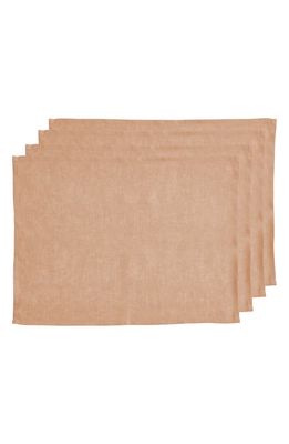 Bed Threads 4-Pack Linen Placemats in Terracotta