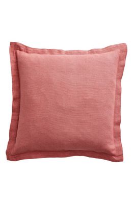 Bed Threads French Linen Accent Pillow Cover in Pink Clay