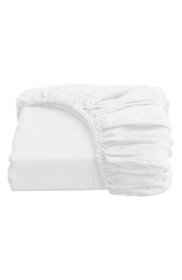 Bed Threads Linen Fitted Sheet in White