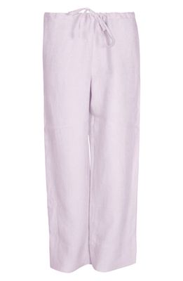 Bed Threads Linen Lounge Pants in Lilac