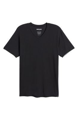 BEDFELLOW Men's V-Neck Pajama T-Shirt in Midnight Black