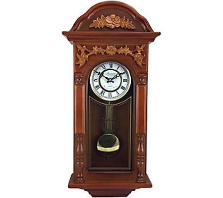 Bedford Clock 27.5" Padauk Oak Finish Chiming W all Clock