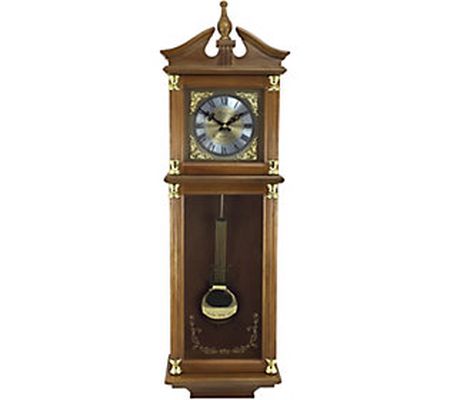 Bedford Clock 34-1/2" Harvest Oak Finish Chimin g Wall Clock