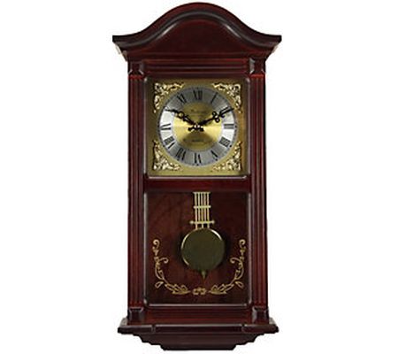 Bedford Clock Collection Mahogany Cherry Finish 22" Wall Clock
