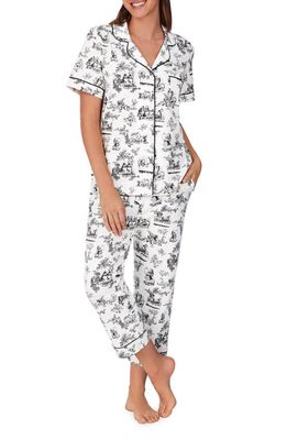 BedHead Pajamas Adventures in Wonderland Stretch Organic Cotton Crop Pajamas in Alice In Wonderland