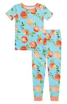 BedHead Pajamas BedHead Kids' Pajamas Organic Cotton Blend Fitted Two-Piece Pajamas in Peach Blossom