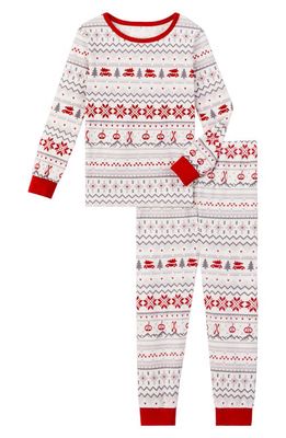 BedHead Pajamas Kids' Fitted Two-Piece Pajamas in Alpine Fair Isle