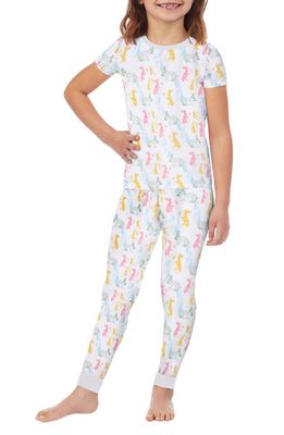 BedHead Pajamas Kids' Organic Cotton Fitted Two-Piece Pajamas in Cottontail