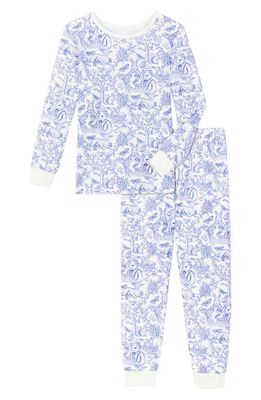 BedHead Pajamas Kids' Print Fitted Stretch Organic Cotton Two-Piece Pajamas in Fairytale Forest
