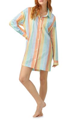 BedHead Pajamas Organic Cotton Poplin Sleepshirt in Sunset Stripe