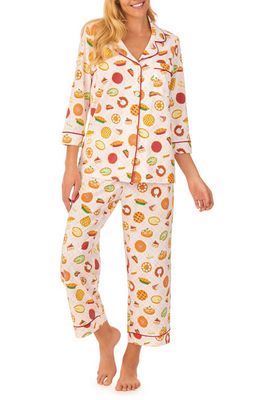 BedHead Pajamas Pie Print Stretch Organic Cotton Crop Pajamas in Pies The Limit