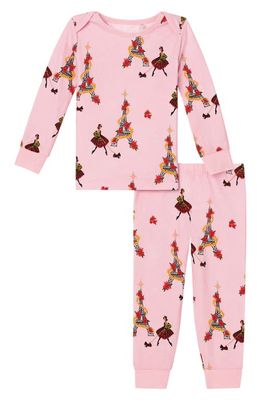 BedHead Pajamas Print Fitted Two-Piece Stretch Organic Cotton Pajamas in Christmas Chic