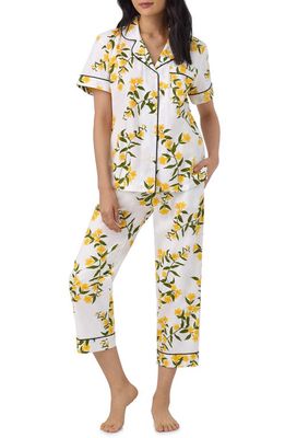 BedHead Pajamas Print Organic Cotton Crop Pajamas in Carolina Jasmine