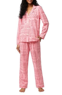 BedHead Pajamas Print Organic Cotton Jersey Pajamas in Grand Hotel