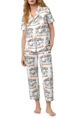 BedHead Pajamas Print Organic Cotton Poplin Pajamas in Carousel