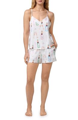 BedHead Pajamas Print Short Pajamas in Champagne Wedding